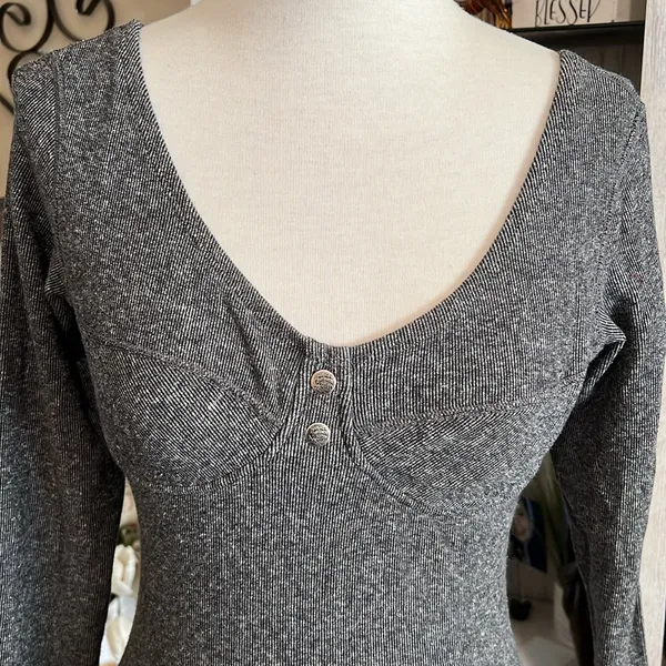 Vintage Harley Davidson Size Medium Bodysuit Leotard Gray - Image 3