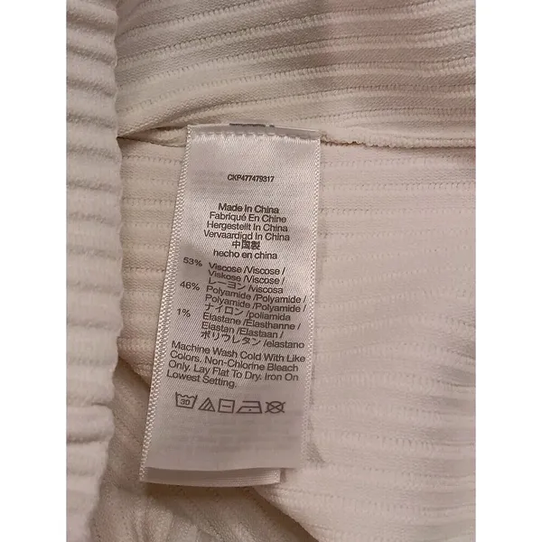 Madewell Striped Embroidered Crop Top Cream Color Small‎ Classic Streetwear... - Image 6