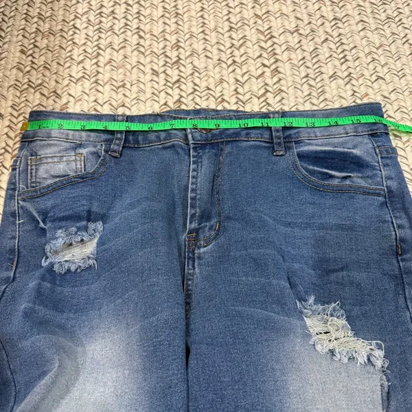 Unbranded Distressed Cotton Skinny Jeans - Image 6