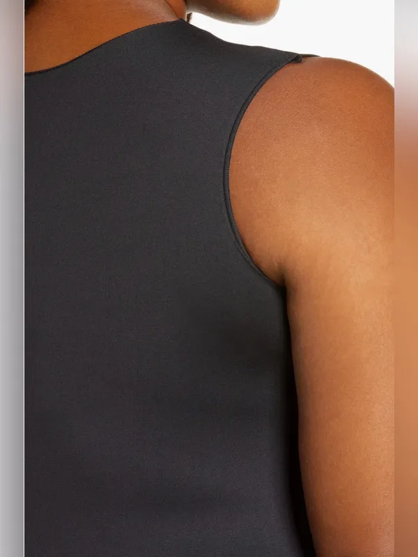 SKIMS Essentials $88 Crew Neck Sculpting Bodysuit NEW Black Sz XXS/XS Thong - Image 6