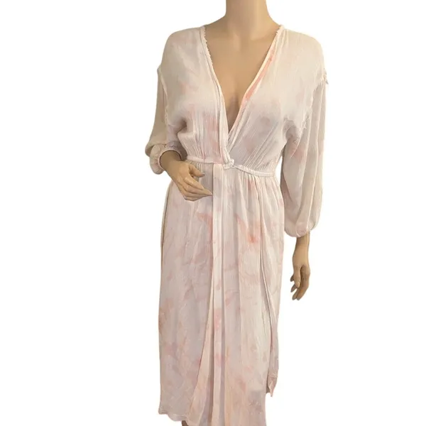 South Boutique Pink & White Maxi Dress Cruise / Beach Wear‎ Sz S Nwt - Image 3