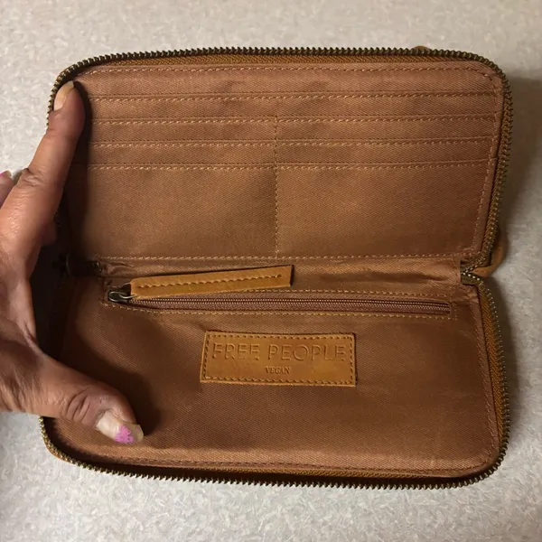 NEW Free People Faux Leather Preppy Coastal Western Fisherman Boho Wristlet - Image 6