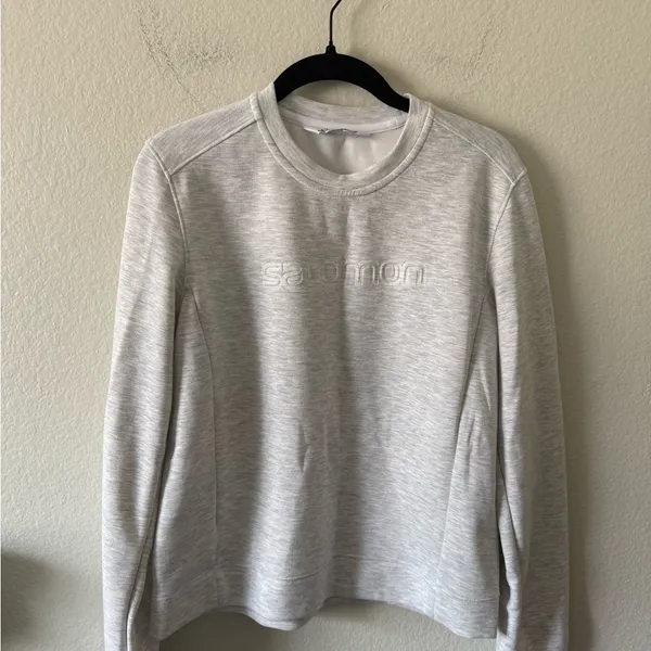 Salomon Womens M Crew Neck Grey Athletic Loungewear - Image 2