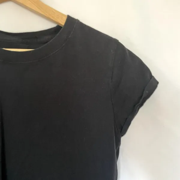 Abercrombie & Fitch knitted crew tee soft black t-shirt soft A&F women's size M - Image 2