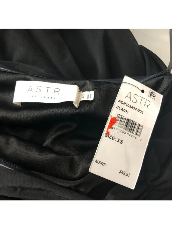 Astr The Label Midi Dress Off Shoulder Mock Neck Long Sleeve Black XS - Image 3