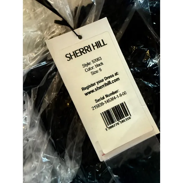 NWT Sherri Hill 52063 Black Beaded Two‎ Piece Gown Size 6 - Image 3