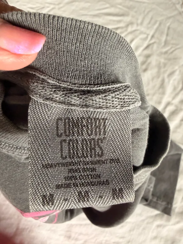 Comfort Colors Pink Pony Club Graphic Tee Charcoal Gray Western Cowgirl T-Shirt Size Medium - Image 3