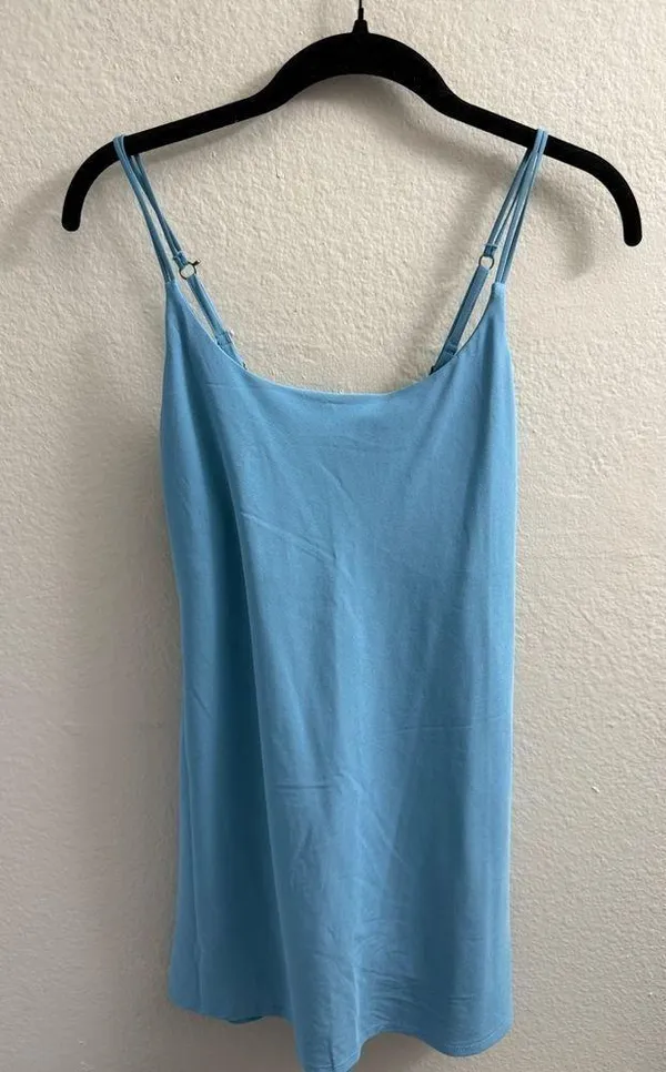 Abercrombie & Fitch Womens XS Mini Travelers Dress Baby Blue With Biker Short - Image 2
