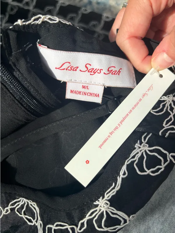 Lisa Says Gah Black Bow Dress - Image 3