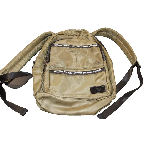 Steve Madden Olive Green Nylon Backpack - Logo Tape - Preowned - Image 2