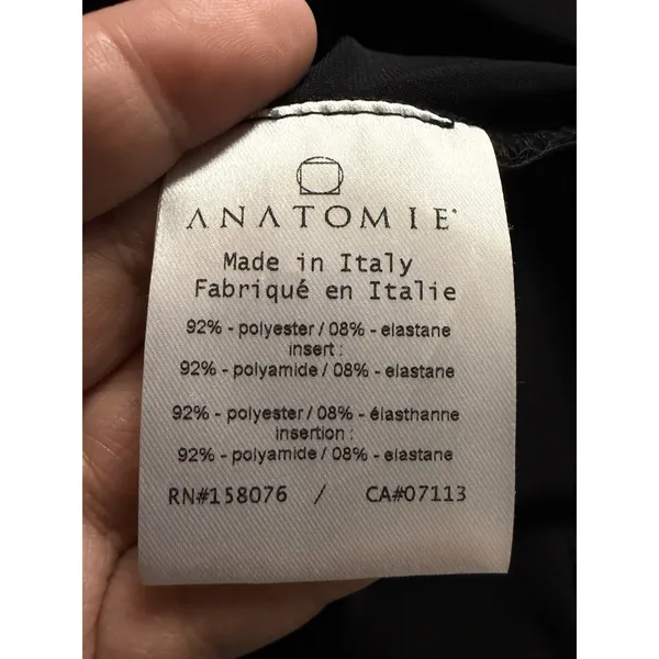 Anatomie Kim Black Mesh Grommet Long Sleeve Stretch Top Small Goth - Image 8