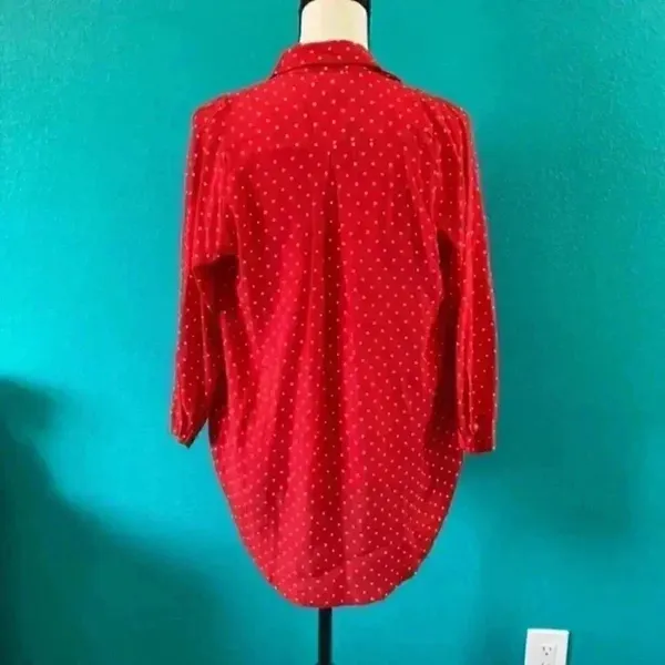 New with tags Saint Helena red polka dot blouse in size small - Image 3