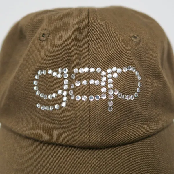 Vintage Y2K Brown Rhinestone Gap Baseball Hat - Image 3