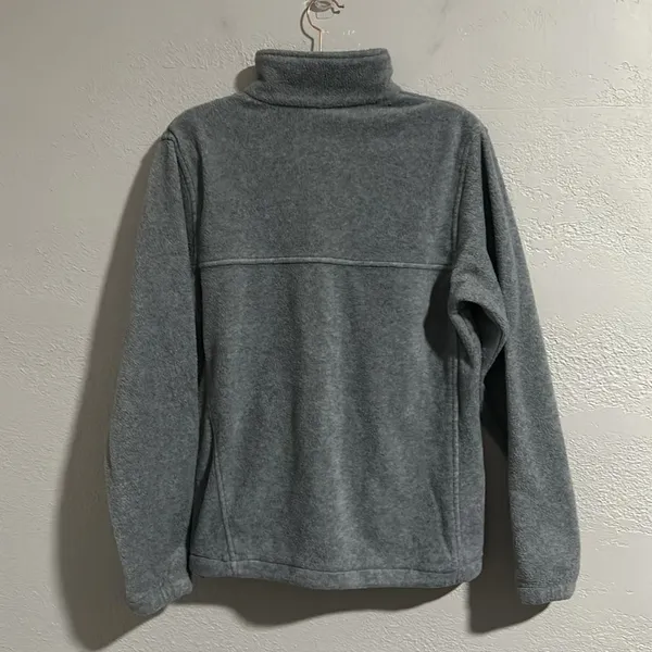 Columbia Women’s Size S Fleece Jacket Gray Heathered Mock Neck Full Zip - Image 2