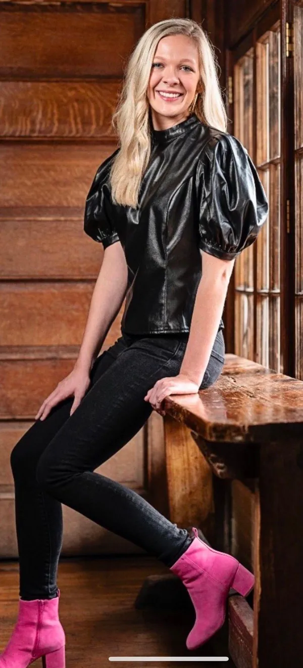 Jealous Tomato Leather Top - Image 2