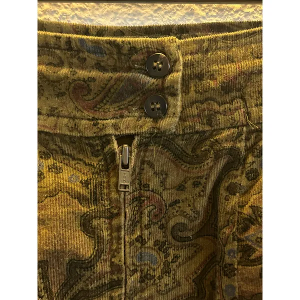 Myra Fashion brown paisley corduroy pencil skirt Medium - Image 7