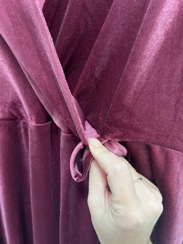 Bebop Wine Colored Velvet Dress - Image 2