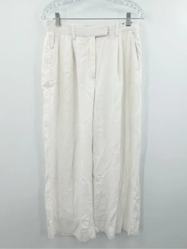 Abercrombie & Fitch Women's Sloane Wide Leg Linen Blend Pants Size 4 Short - Image 2