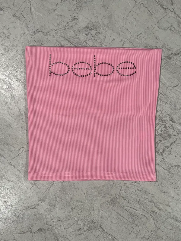Bebe Pink Rhinestone Tube Top - Image 2