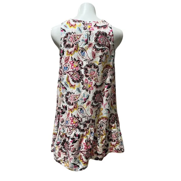 LOFT Women's Paisley Floral Swing Dress Size 2 Standard Knee Length Sleeveless - Image 4