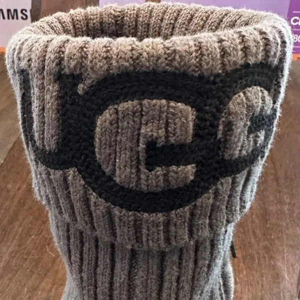UGG Charcoal Gray Classic Knit & Suede Boots Women’s Size 8 - Image 2