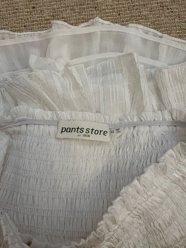 Pants Store White Sparkle Skirt - Image 3