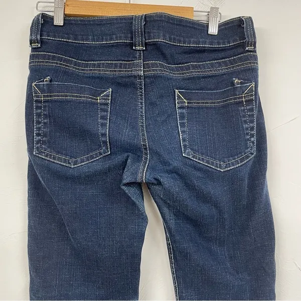 Authentic Denim Dark Wash Straight Leg Jeans Womens 10P Blue Denim Fall Casual - Image 8