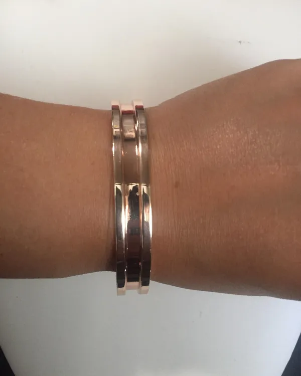 Handmade Rose gold open back bangle - Image 2