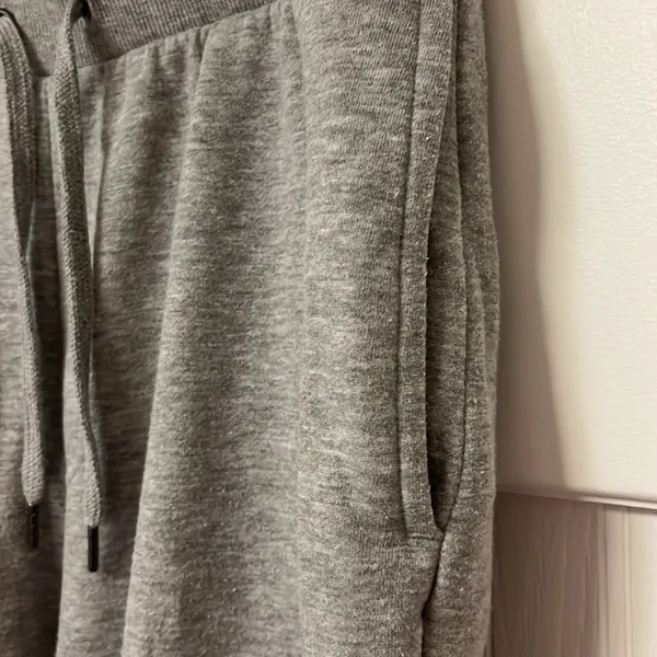 Fleece lined joggers pants jogging pants Gray Size M - Image 3