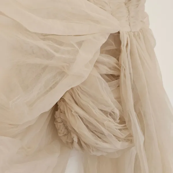 LAMARQUE Pixie Corset Dress in Light Beige Size XS Strapless Tulle Princess - Image 4
