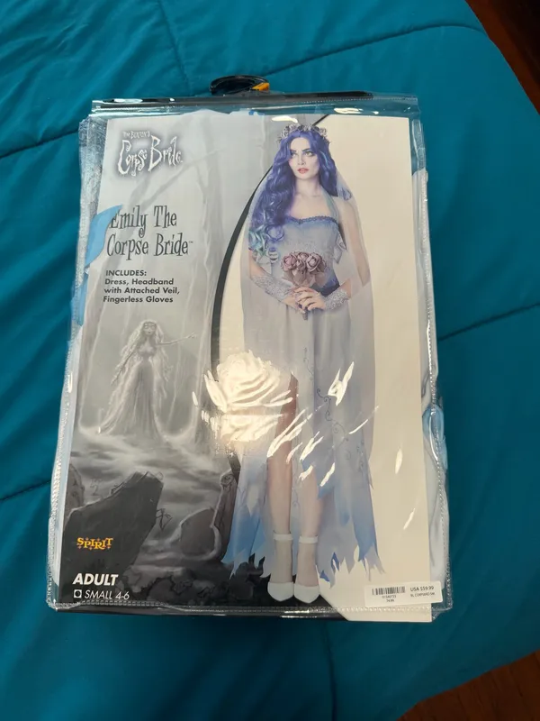 Spirit Halloween Womens Tim Burton’s Corpse Bride Emily the Corpse Bride Costume S 4-6 - Image 2
