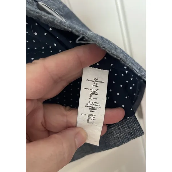 GAP Blazer Classic Academy Size 4 Blue Preppy Twee Lined Career - Image 7