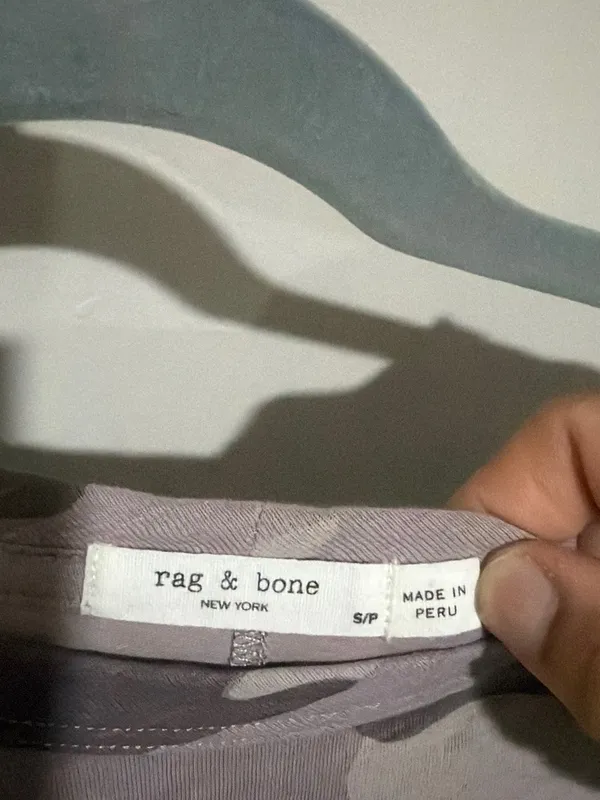 rag & bone Purple Camo Short Sleeve Tee - Image 4