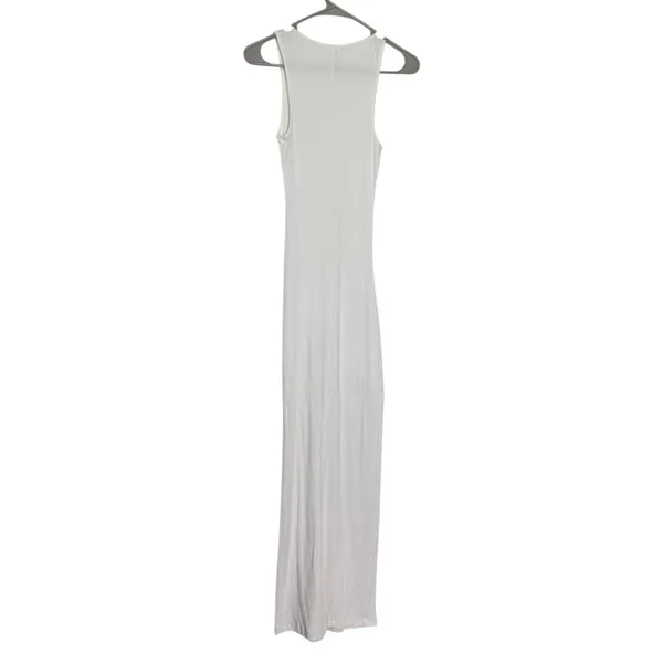 Skims White Soft Ribbed Maxi Dress - Image 5