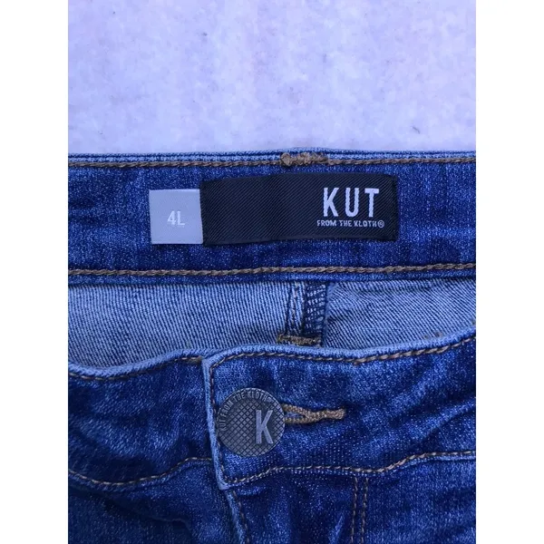 Kut from the Kloth Straight Leg Jeans Womens 4L Blue Denim Long Tall‎ Casual - Image 2