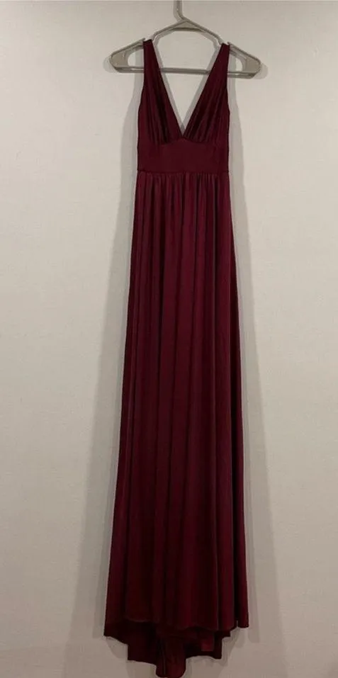 La Femme 28547 Berry Plunge Neck Gown 00 - Image 2
