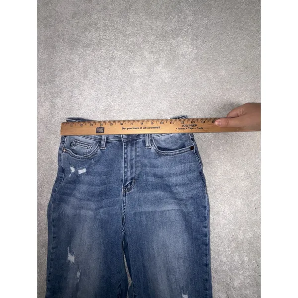 judy blue wide leg crop jeans 3/26 raw hem - Image 8