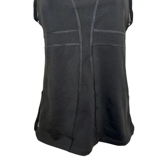 ATHLETA Black Racerback Tank Built In Bra Back Pockets Stretch Size Small‎ - Image 6