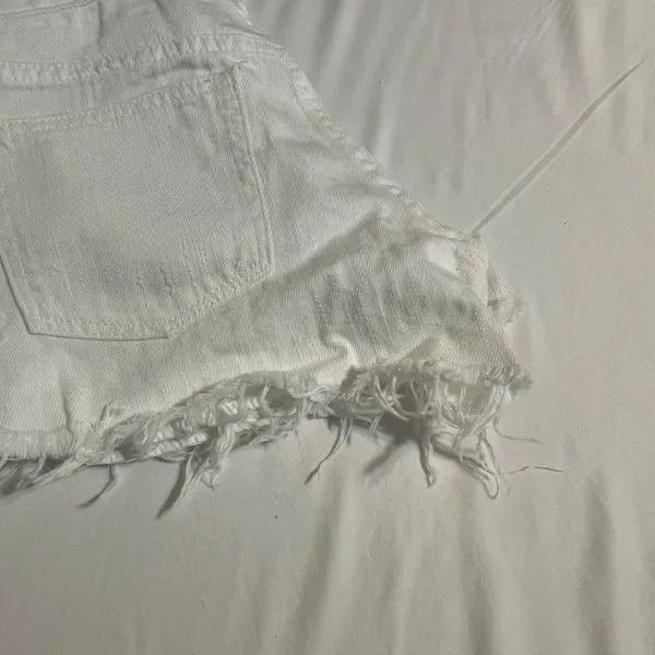 Free People Loving Good Vibrations Cutoff Shorts White 24 NWT - Image 12