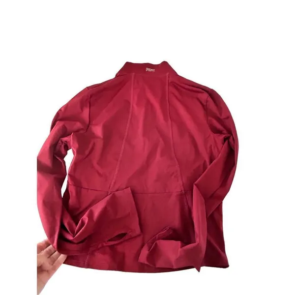 Pink by Victoria’s Secret burgundy 1/2 zip jacket back collar logo size s/m - Image 7
