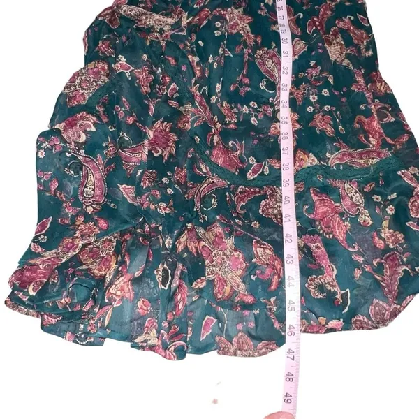 Band Of The Free Run The World Pine‎ Berry Paisley Empire Waist Midi Dress Small - Image 11