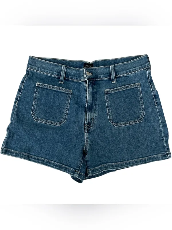 J. Crew Factory Sailor Patch Pocket Denim Shorts Size 30 - Image 3