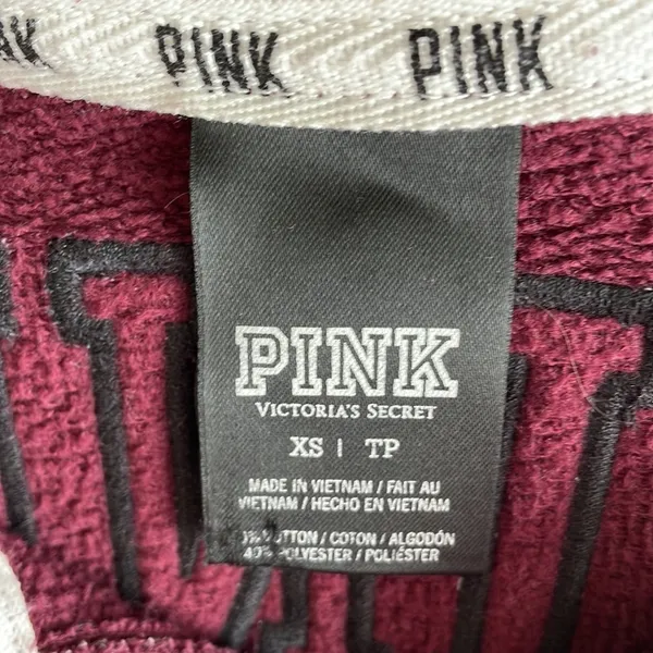 PINK - Victoria's Secret Burgundy Half Zip - Image 4