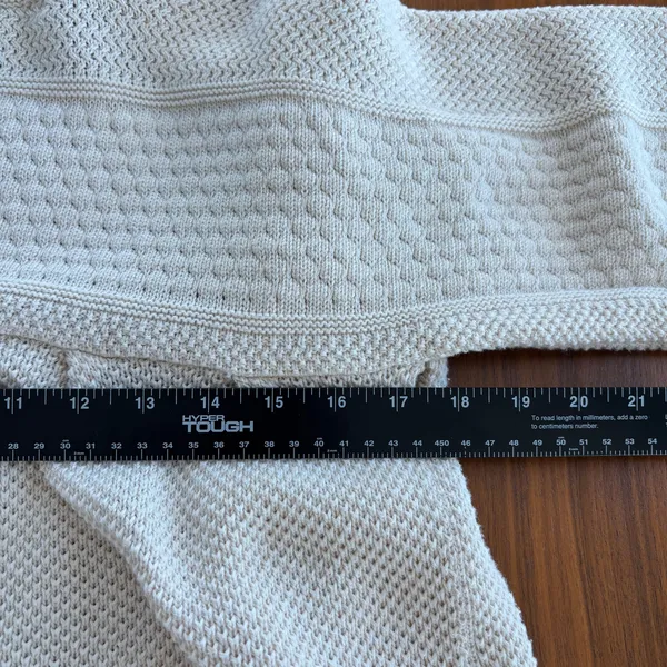 Eight Eight Eight Cardigan M Cream Knit Single Button Pocket Y2K Coastal Grandma - Image 7