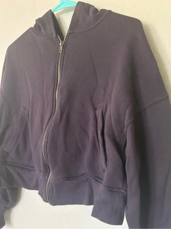 Wild fable purple zip jacket with hood - Image 3