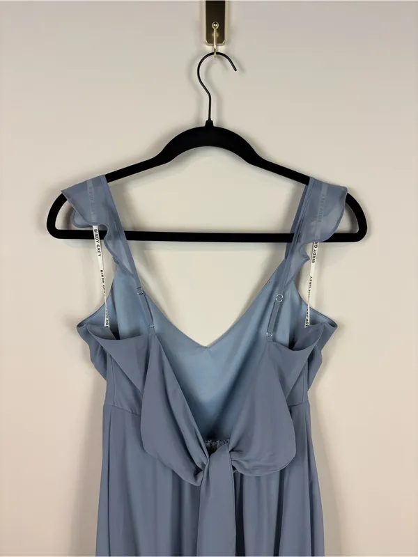 Birdy Grey Doris Dress Chiffon Dusty Blue Women’s Size Large Bridesmaid Maxi - Image 8