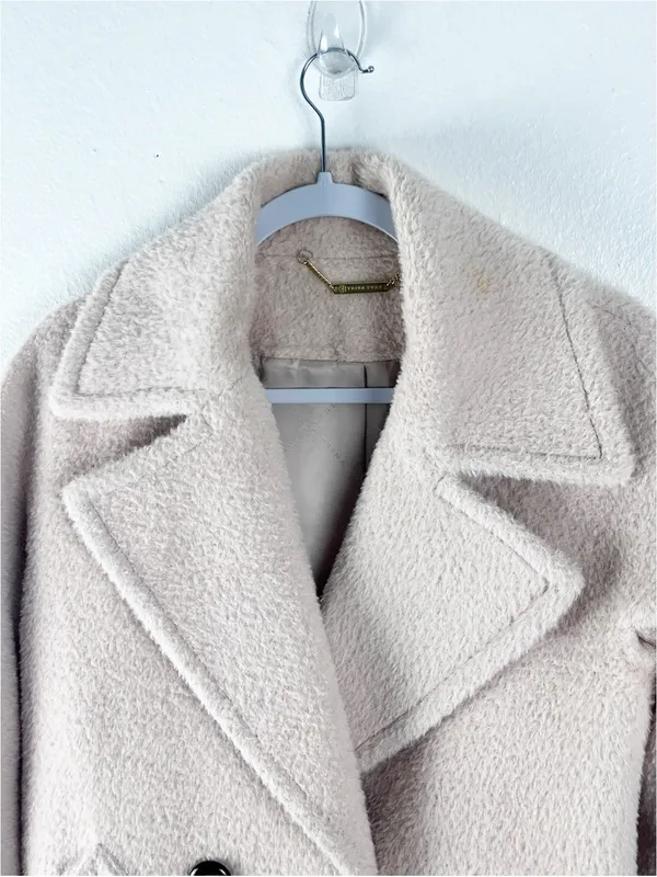 TRINA TURK Alpaca Wool Blend Double Breasted Pockets Lined Coat Size 4 - Image 8