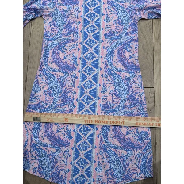 Lilly Pulitzer Size XS Preston A-Line Dress‎ Gator Geometric 100% Pima Cotton - Image 10