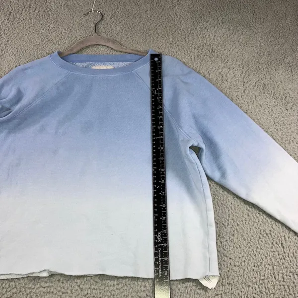 American Eagle Cropped Sweatshirt Women‎ Small Oversized Long Sleeve Ombre - Image 6