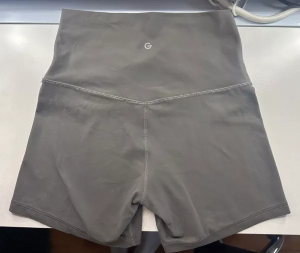 Glowmode Gray Crossover Waist Athletic Shorts - Image 2